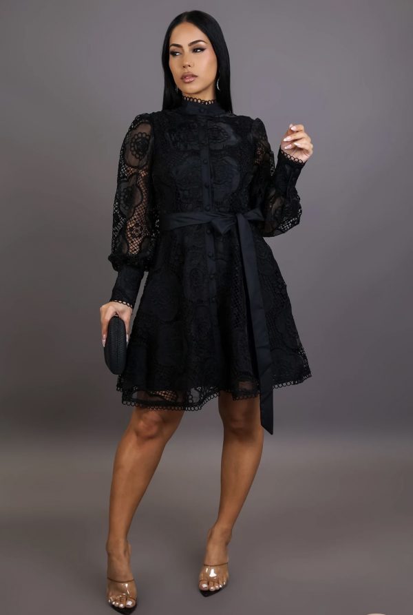 A GAME DRESS -BLACK