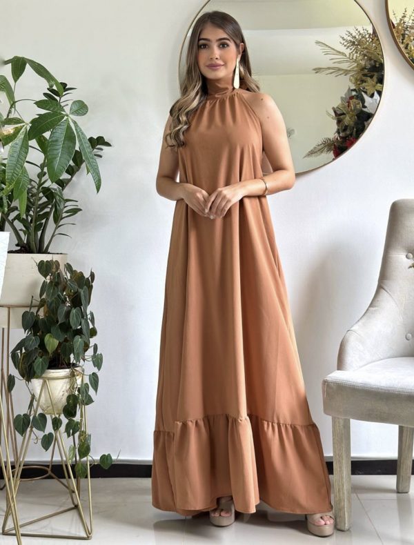 MAXI DRESS CASUAL -YELLOW,CAMEL,BLACK - Image 3