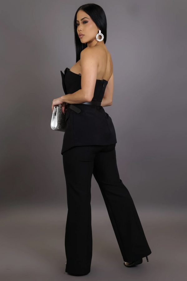 MAKE IT EASY PANT SET - BLACK - Image 2