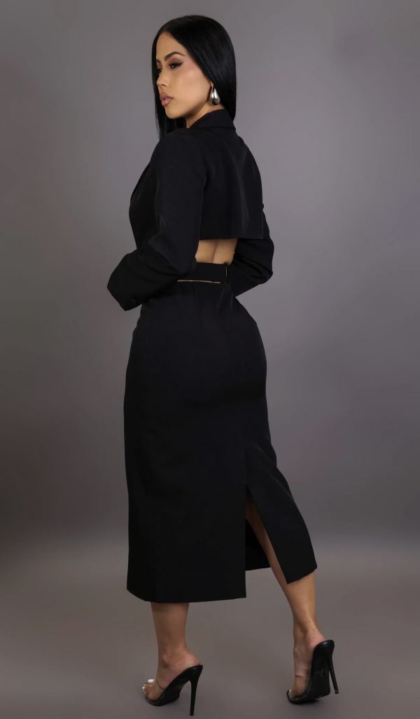 HAPPY HARMONY MIDI DRESS-BLACK - Image 2