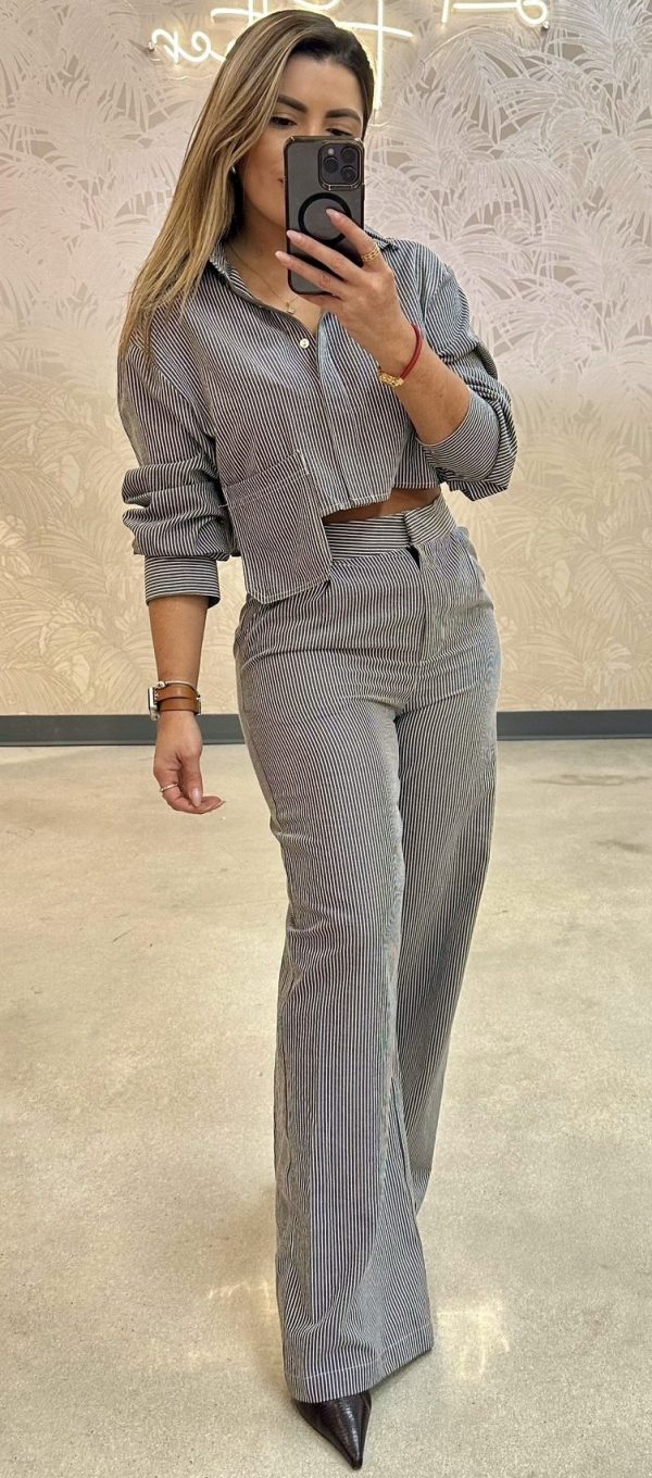 WOMAN PANT SET -BLUE,GRIS,GOLD