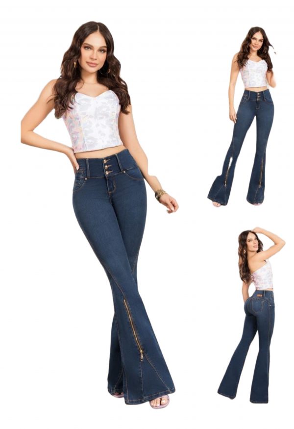PANTALON TIRO ALTO ,BOTA SEMI CAMPANA